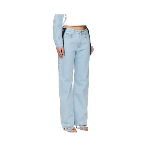 Lace-Up Denim Jeans