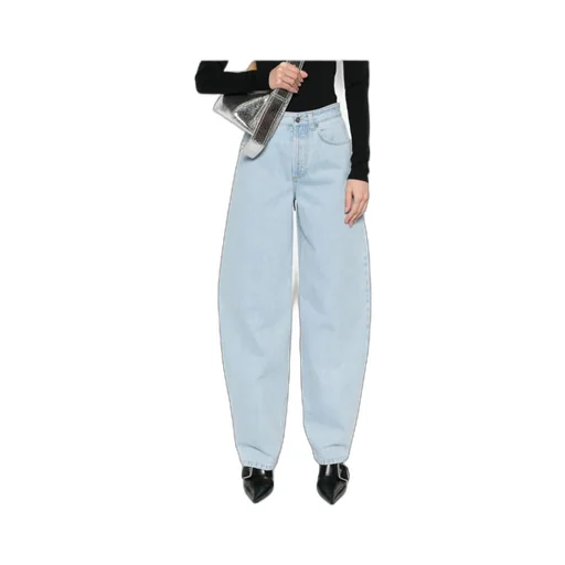 Lace-Up Wide Leg Jeans