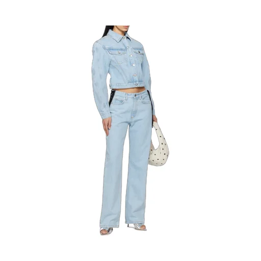 Lace-Up Denim Jeans