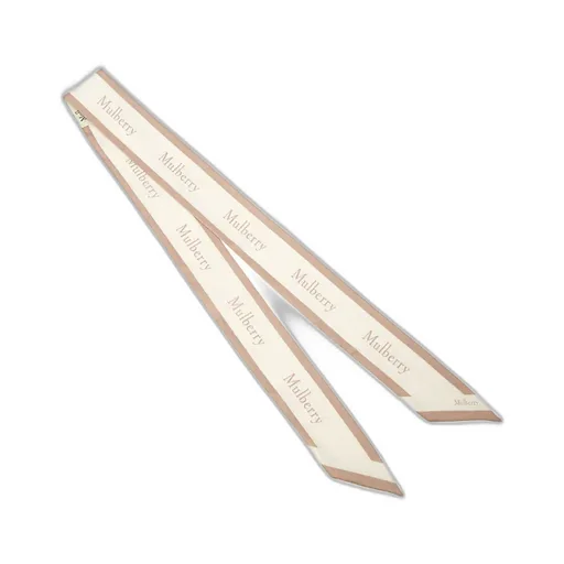 Logo-Border Skinny Scarf
