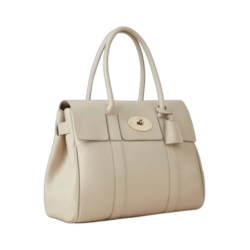 Pebbled-Textured Detail Top-Handle Tote Bag