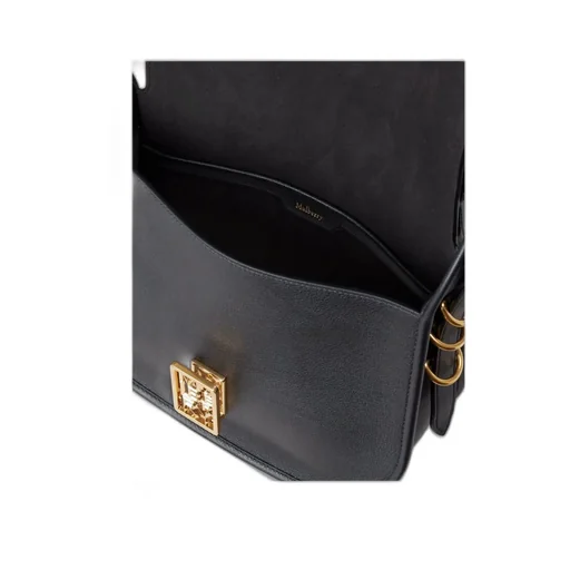 Logo-Plaque Leather Satchel Bag
