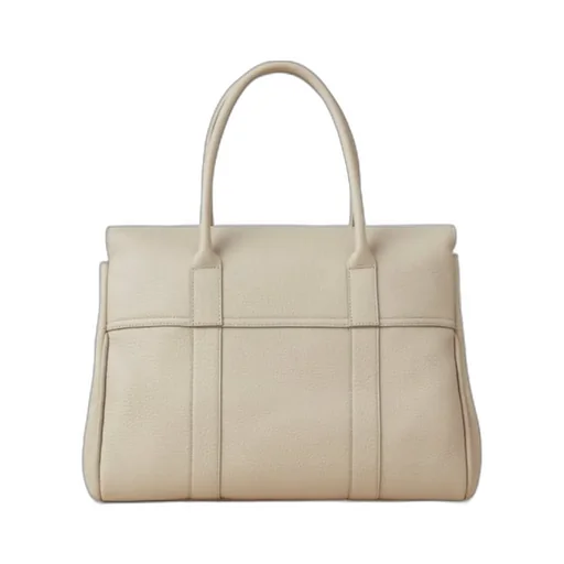 Pebbled-Textured Detail Top-Handle Tote Bag