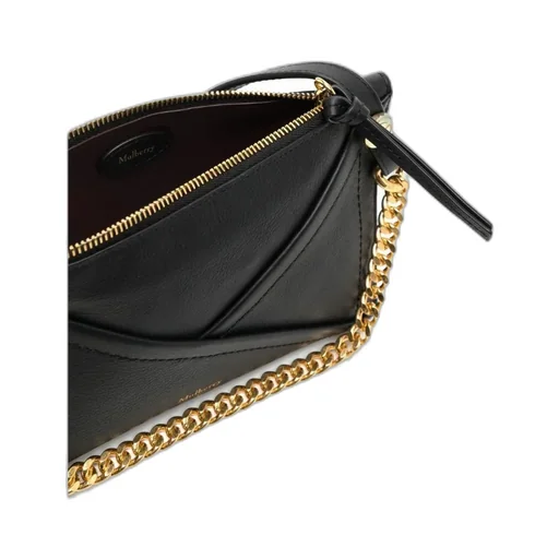 M Zipped Leather Shoulder Bag