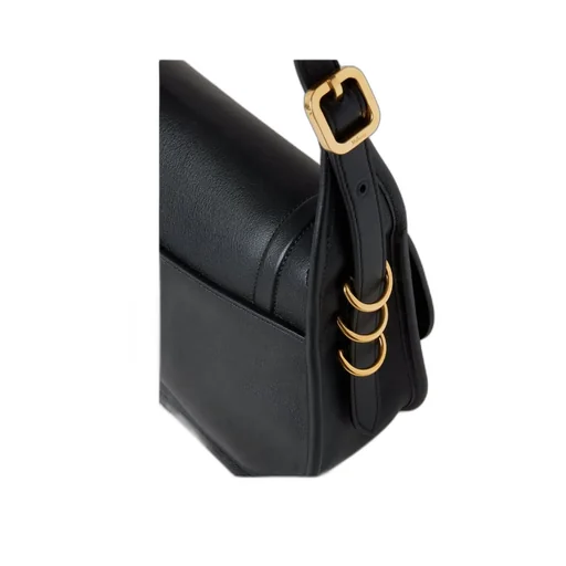 Logo-Plaque Leather Satchel Bag