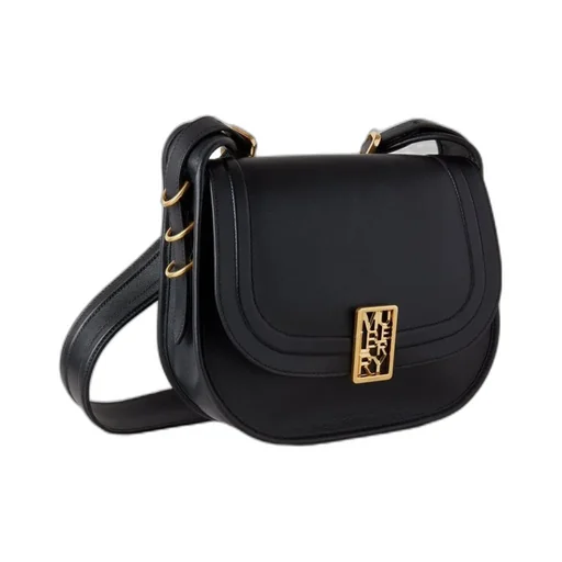 Logo-Plaque Leather Satchel Bag