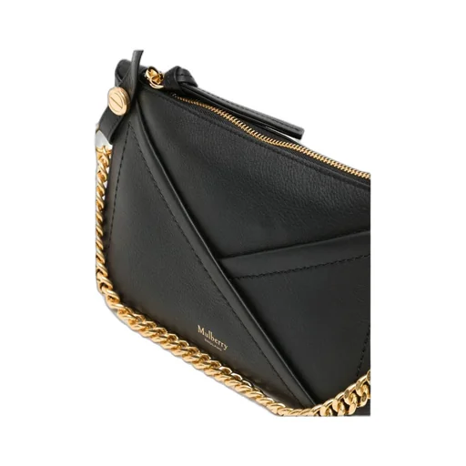 M Zipped Leather Shoulder Bag