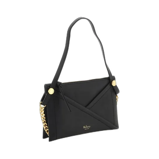 M Zipped Leather Shoulder Bag