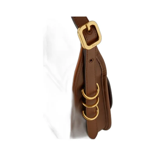 Logo-Plaque Leather Satchel Bag