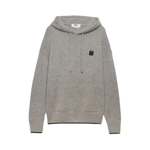 Logo Patch Drawstring Hoodie