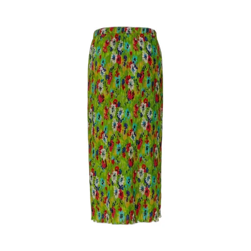 All-Over Printed Pleated Mini Skirt