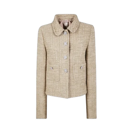 Long-Sleeved Tweed Jacket