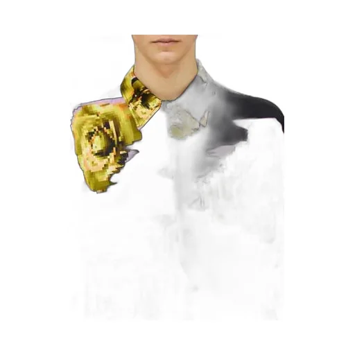 Pixelated Rose Print Shirt