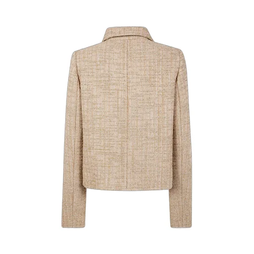 Long-Sleeved Tweed Jacket