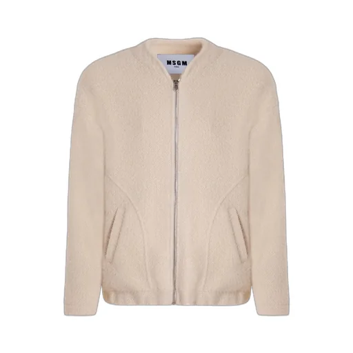 Logo Embroidered Zip-Up Jacket