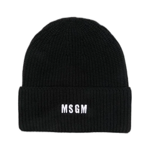 Logo-Embroidered Turn-Up Brim Beanie Hat