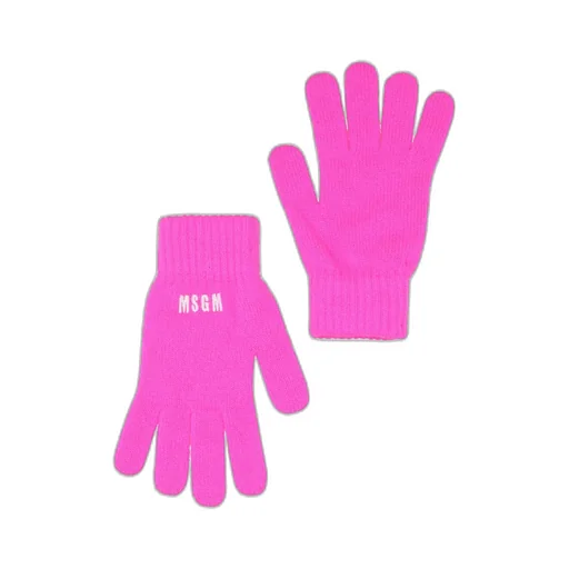 Embroidered-Logo Knitted Gloves