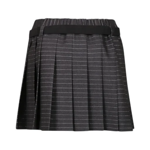 Logo Embroidered Pinstriped Mini Skirt