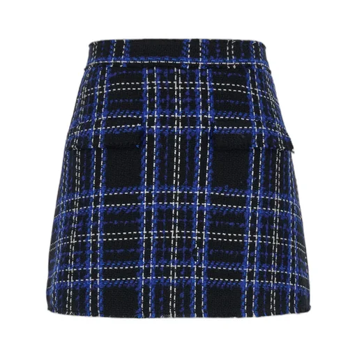 Checked Fringed Edge Shorts