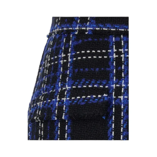 Checked Fringed Edge Shorts