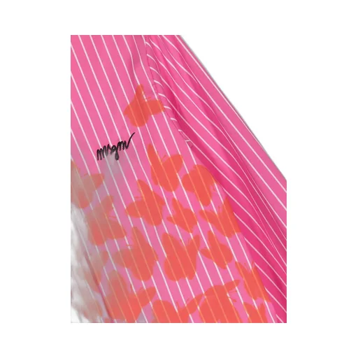 Striped Shirt With Butterfly Print