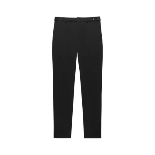 Mid-Rise Tapered-Legged Trousers