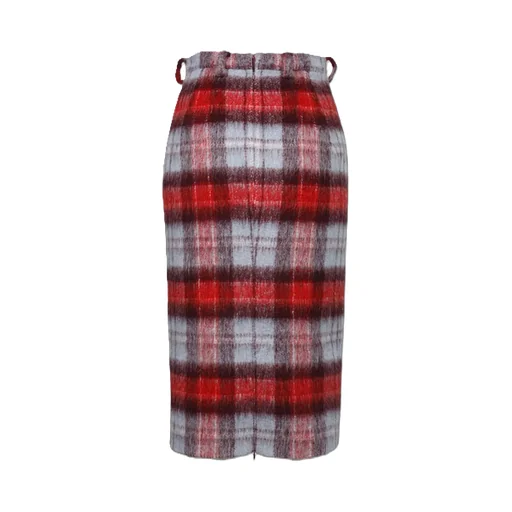 Checked Pencil Skirt
