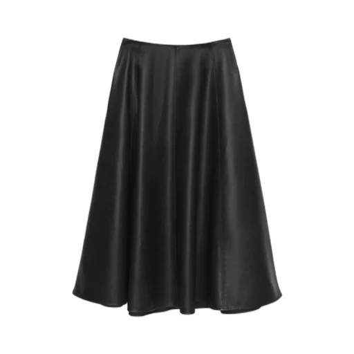 Zip-Up Pleated Skirt