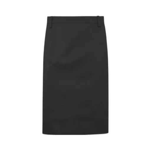 Midi Zip-Front Pencil Skirt