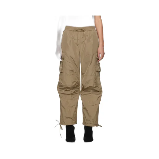 Wide-Leg Drawstring Cargo Trousers