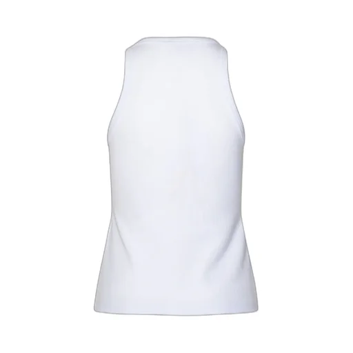 Logo Embroidered Sleeveless Ribbed Tank Top