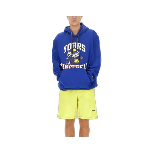 Graphic Printed Drawstring Hoodie