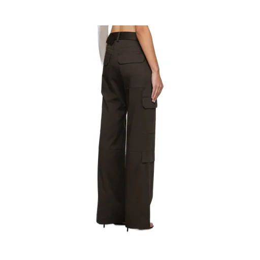 High-Waist Straight-Leg Cargo Trousers