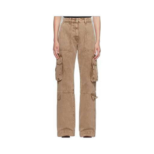 Cargo-Pocket Straight-Leg Jeans