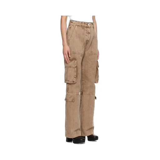 Cargo-Pocket Straight-Leg Jeans