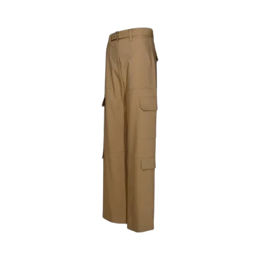 Belted High-Waist Palazzo Cargo Pants