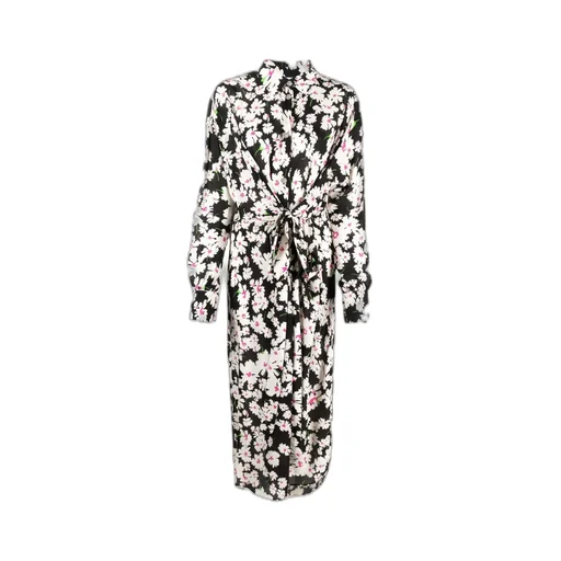 Floral-Print Tie-Fastening Cady Midi Dress