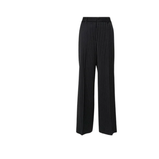 Pinstriped High-Waist Trousers