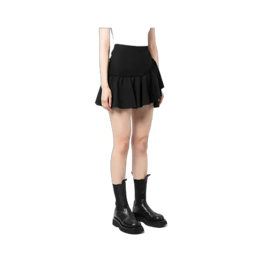 Ruffle-Detailing High-Waist Skirt