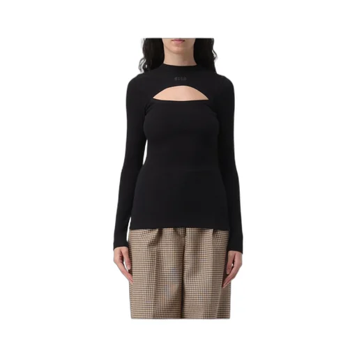 Logo-Embroidered Ribbed-Knit Top