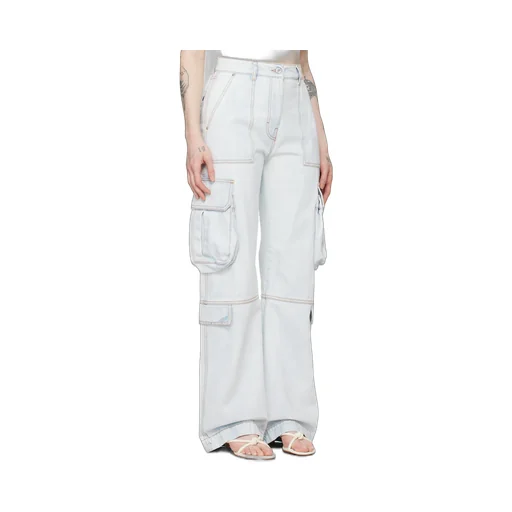 Mid-Rise Straight-Leg Cargo Jeans