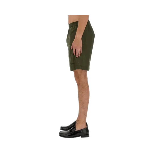 Logo Embroidered Thigh-Length Shorts