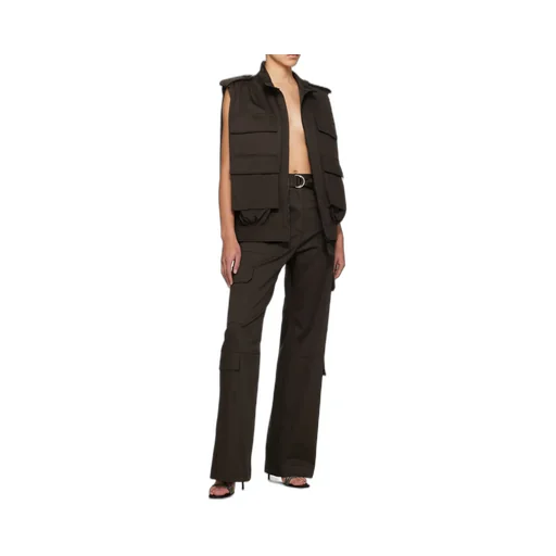 High-Waist Straight-Leg Cargo Trousers