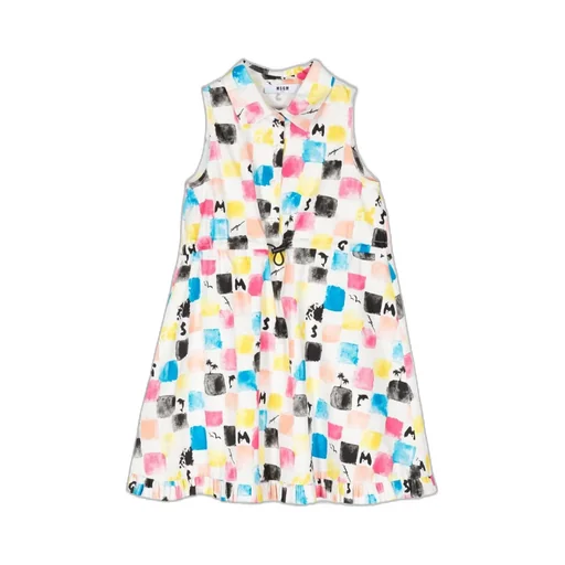 Graphic-Print Drawstring Dress