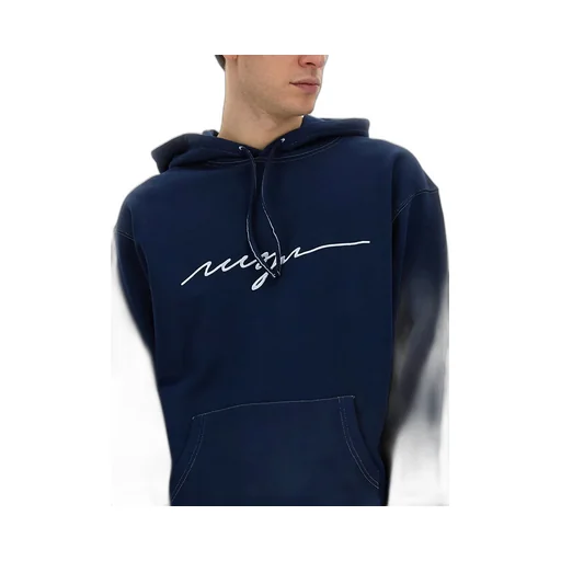Logo Embroidered Drawstring Hoodie