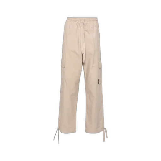 Straight-Leg Drawstring Cargo Trousers