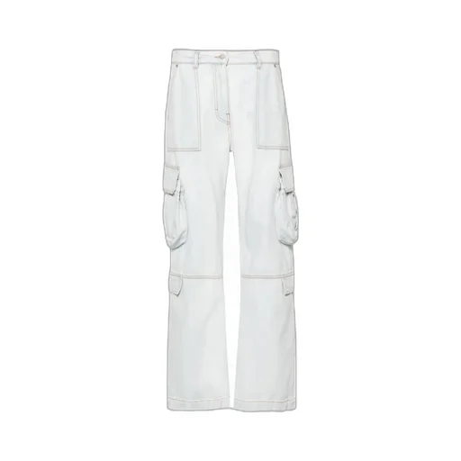 Mid-Rise Straight-Leg Cargo Jeans