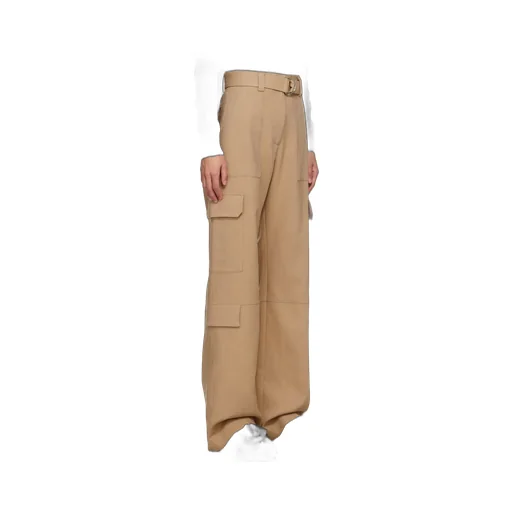 Belted High-Waist Palazzo Cargo Pants