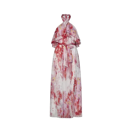 Floral Printed Halterneck Midi Dress