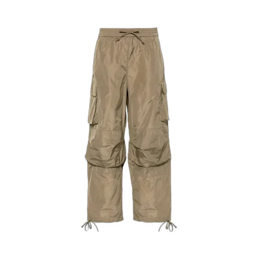 Wide-Leg Drawstring Cargo Trousers